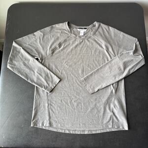 Athleta Gray Ultimate Textured Long Sleeve Train Top Womens Medium Running